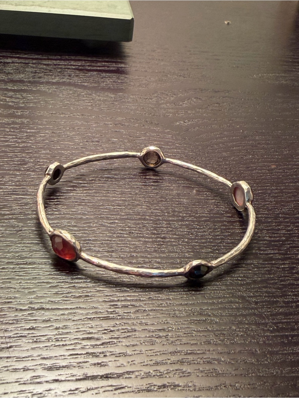 Ippolita multi colored 5 stone sterling silver bangle